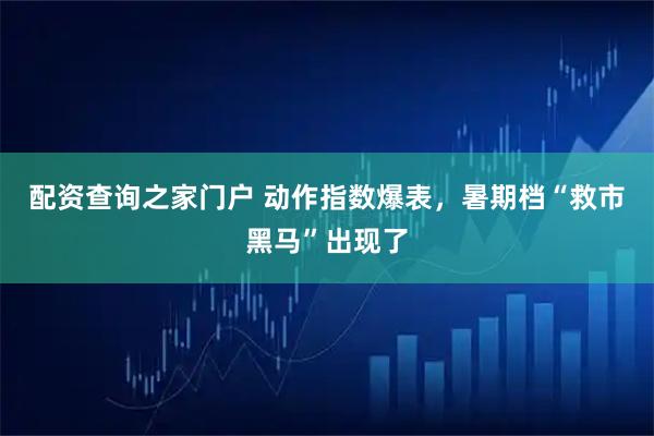 配资查询之家门户 动作指数爆表，暑期档“救市黑马”出现了